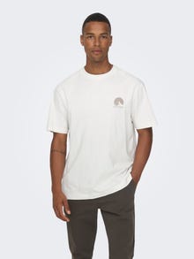 ONLY & SONS Camisetas Corte relaxed Cuello redondo -Cloud Dancer - 22026424