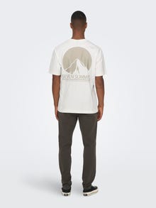 ONLY & SONS Avslappnad O-ringning T-shirt -Cloud Dancer - 22026424