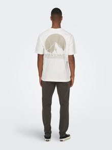 ONLY & SONS T-shirt Relaxed Fit Paricollo -Cloud Dancer - 22026424