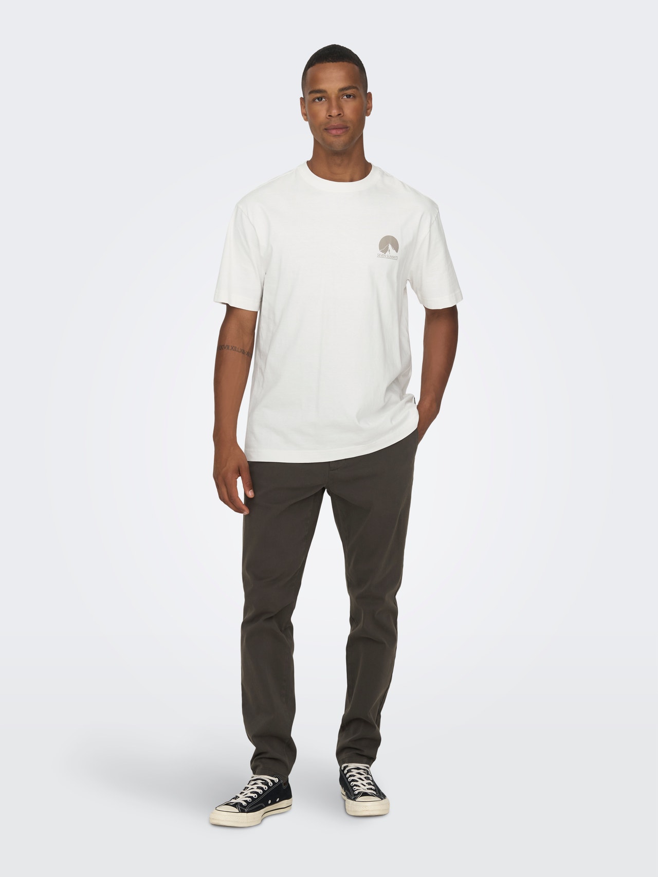 ONLY & SONS Relaxed fit O-hals T-shirt -Cloud Dancer - 22026424