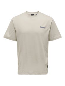 ONLY & SONS T-shirts Relaxed Fit Col rond -Silver Lining - 22026424