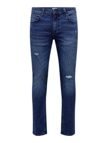 ONLY & SONS Jeans Slim Fit Taille moyenne -Dark Blue Denim - 22026456