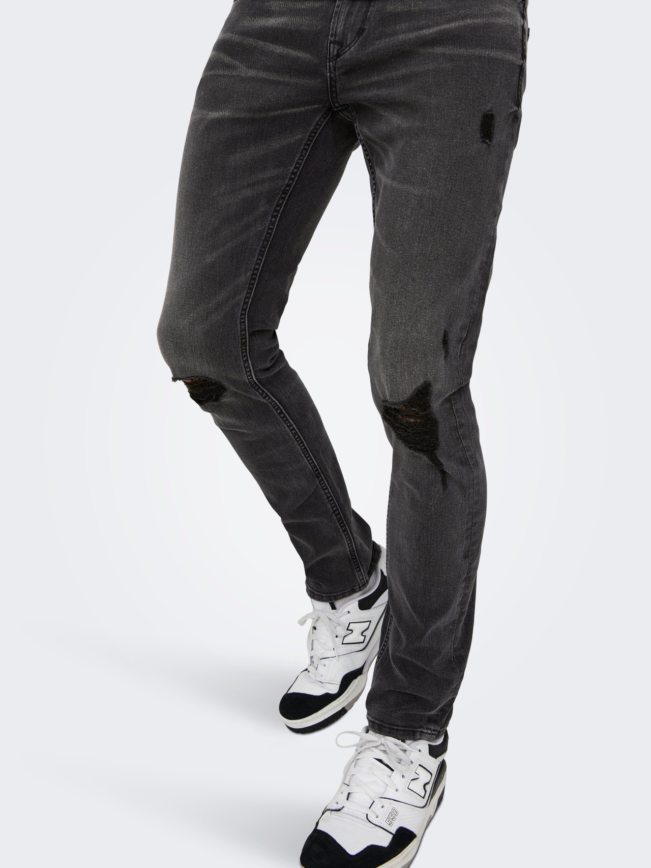 ONLY & SONS ONSLoom Slim Grey Denim Jeans -Dark Grey Denim - 22026457