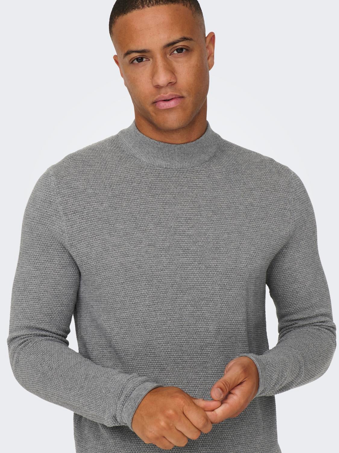 Mock collar hotsell jumper mens