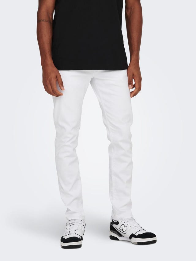 ONLY & SONS ONSLoom Slim White Denim Jeans - 22026529