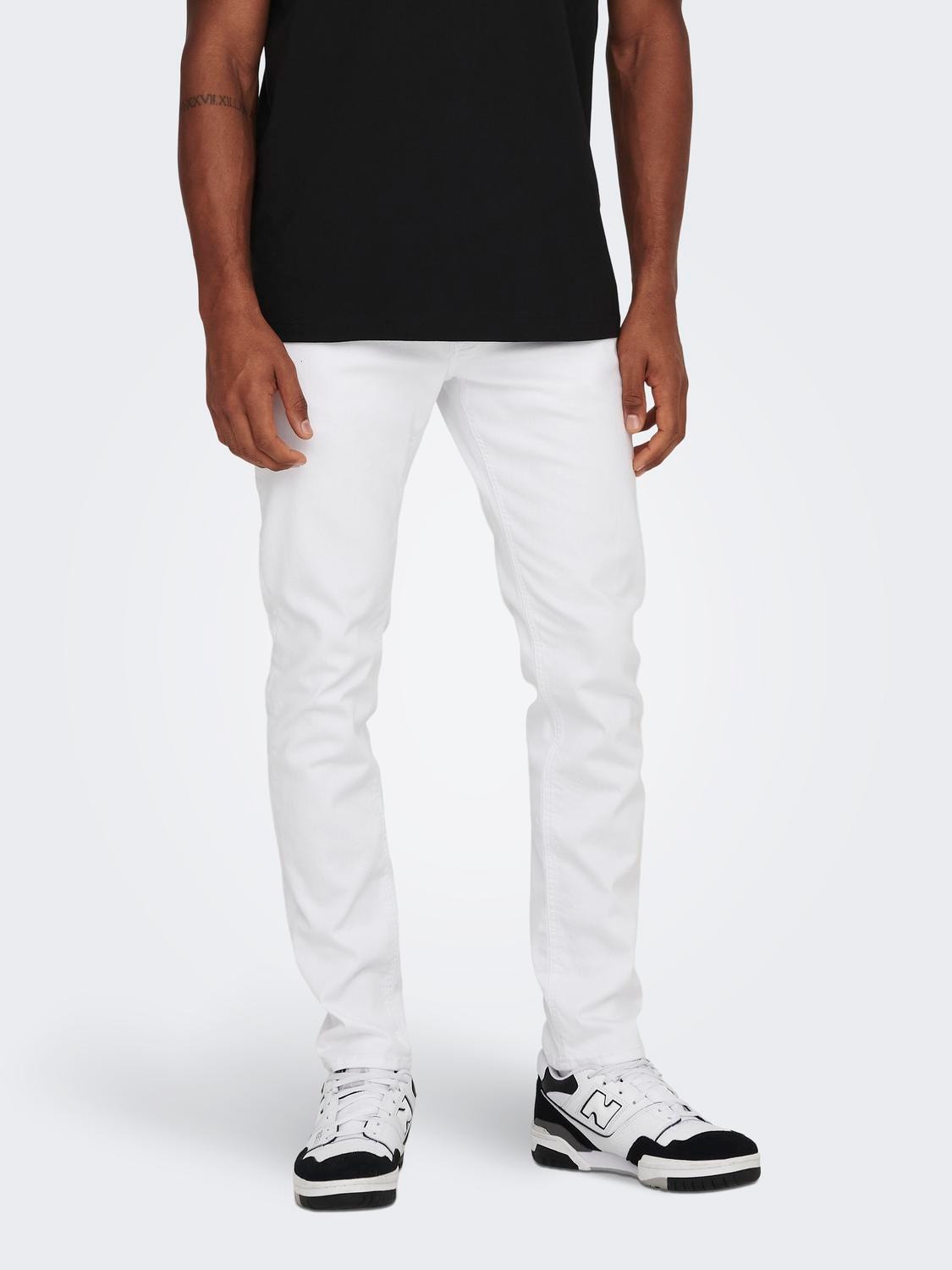 ONLY & SONS ONSLoom Slim White Denim Jeans -White Denim - 22026529