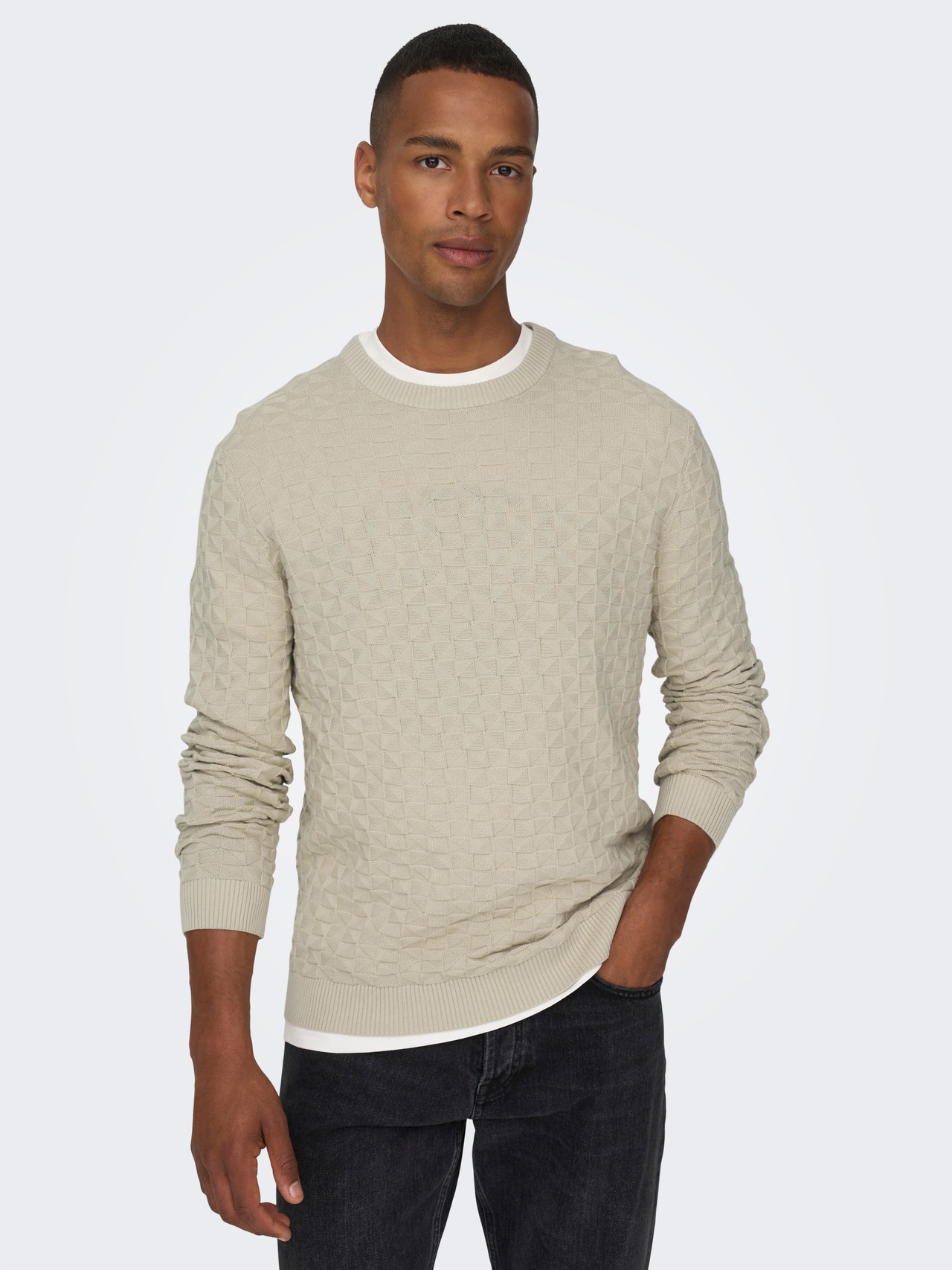 ONLY & SONS ONSKALLE Pullover -Silver Lining - 22026559
