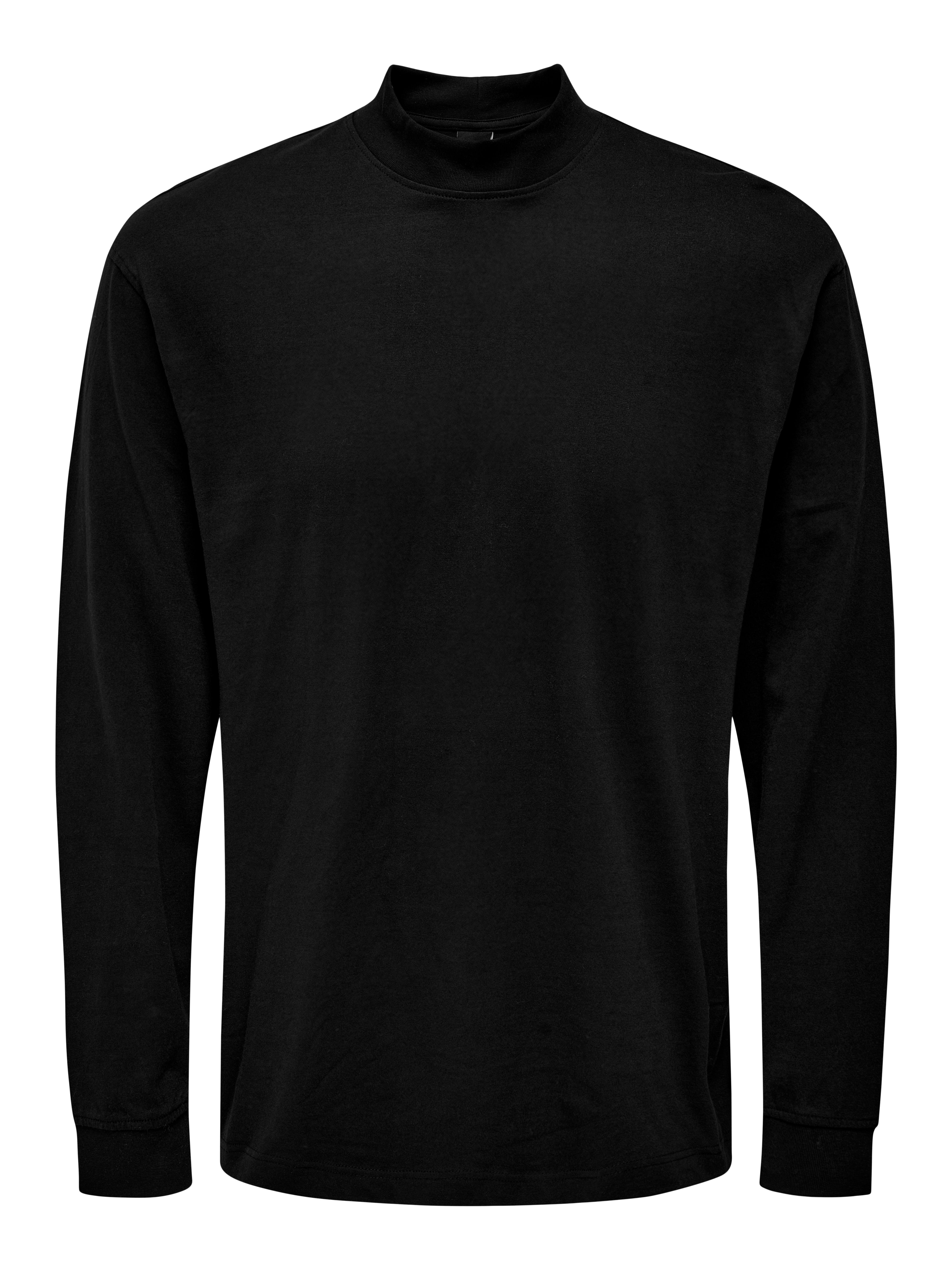 Mens long sleeve mock neck clearance top