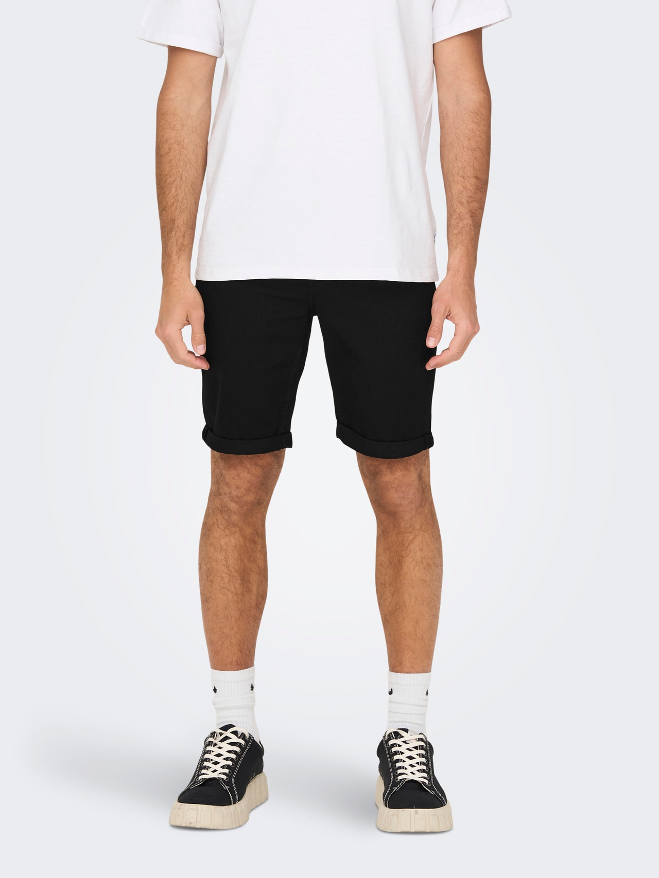 ONLY & SONS Regular Fit Regular rise Shorts -Black - 22026618