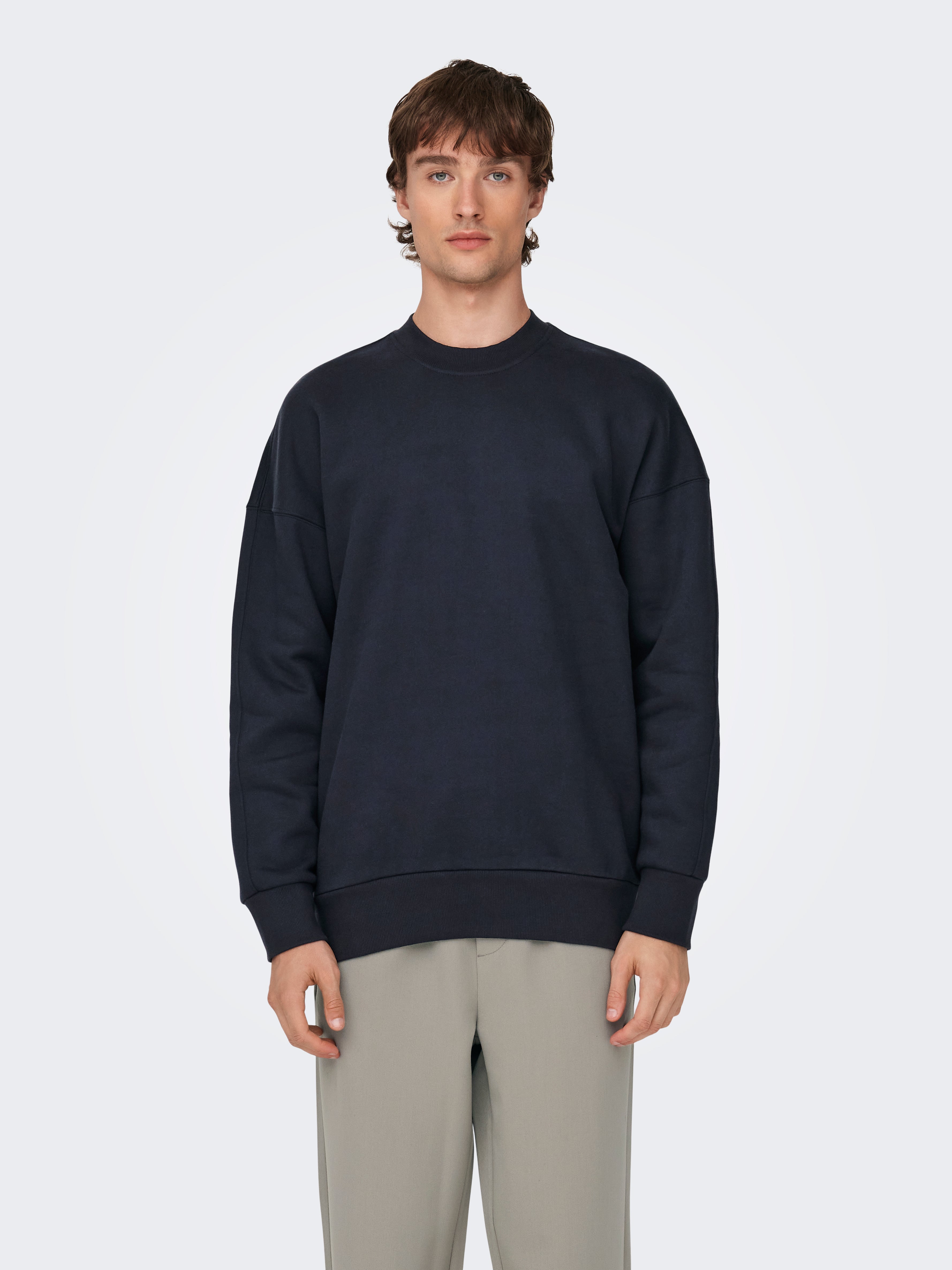 Only & Sons Blue Polyester Turtleneck main image 1