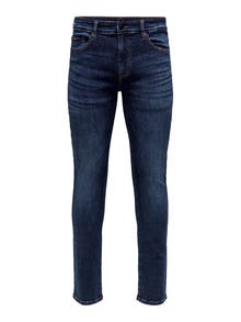 ONLY & SONS Kitsas lõige Teksad -Dark Blue Denim - 22026749