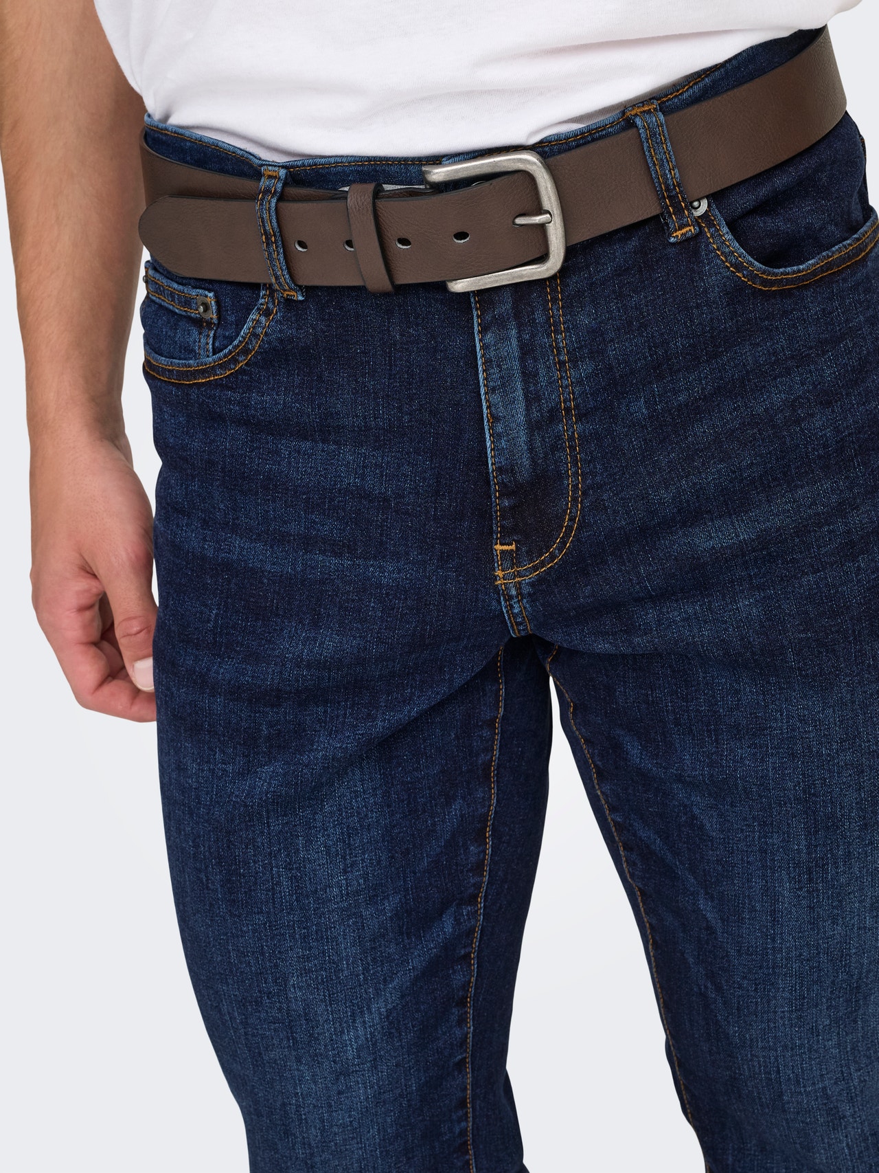 ONLY & SONS Kitsas lõige Teksad -Dark Blue Denim - 22026749