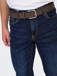 ONLY & SONS Kitsas lõige Teksad -Dark Blue Denim - 22026749