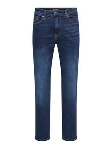 ONLY & SONS Tavapärane lõige Keskmine vöökoht Teksad -Dark Blue Denim - 22026752