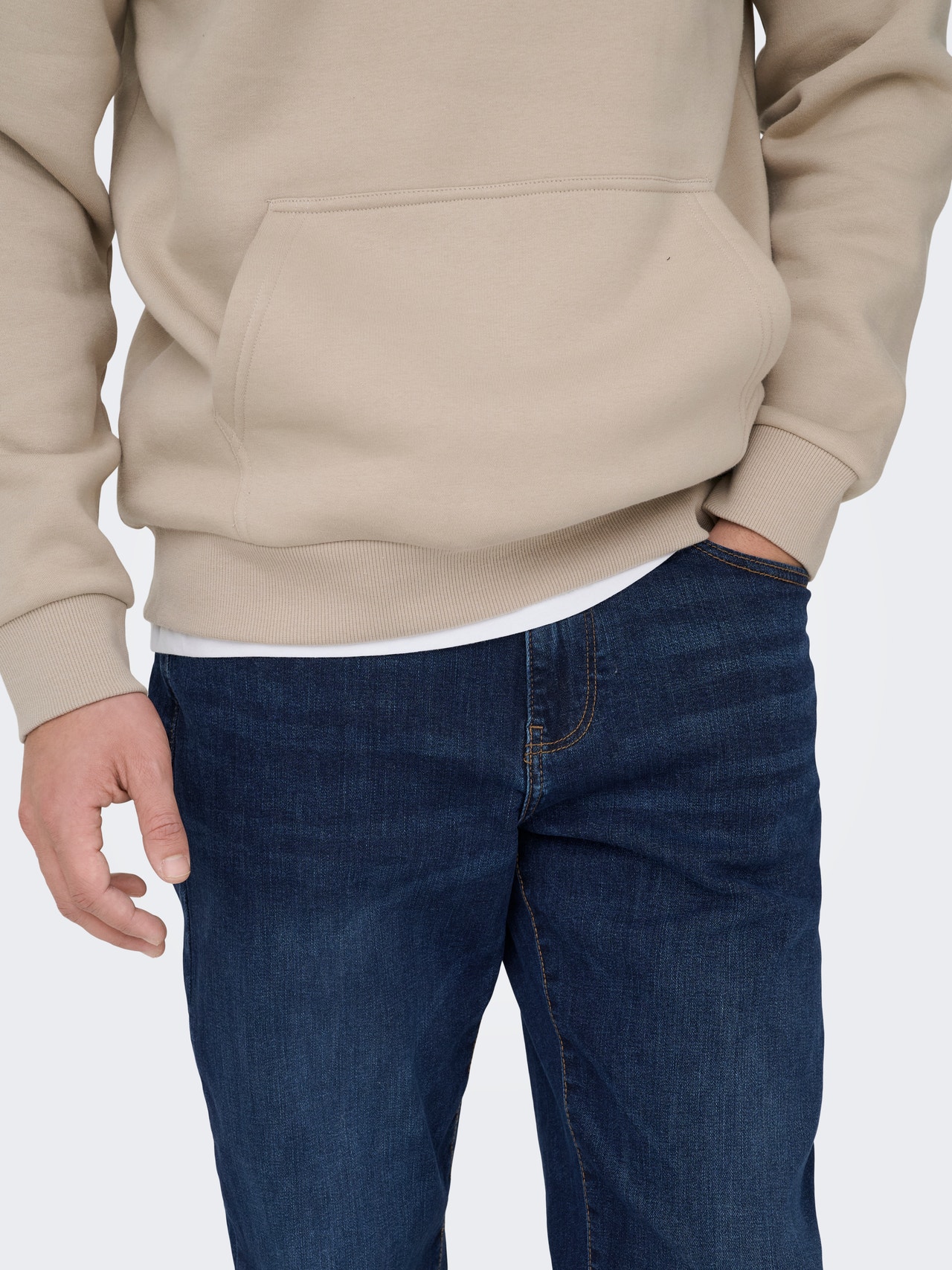 ONLY & SONS Tavapärane lõige Keskmine vöökoht Teksad -Dark Blue Denim - 22026752