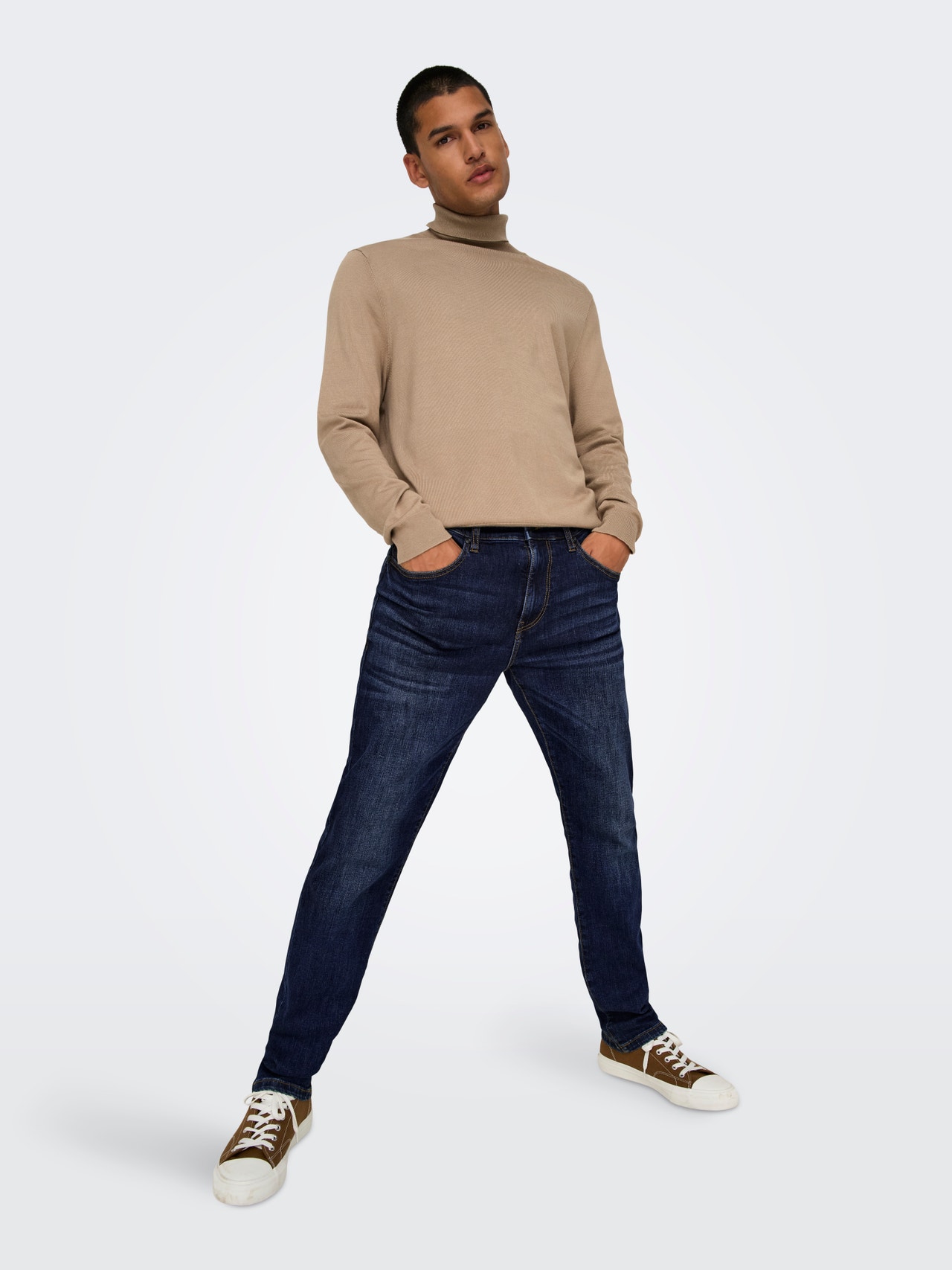 ONLY & SONS Tavapärane lõige Keskmine vöökoht Teksad -Dark Blue Denim - 22026752