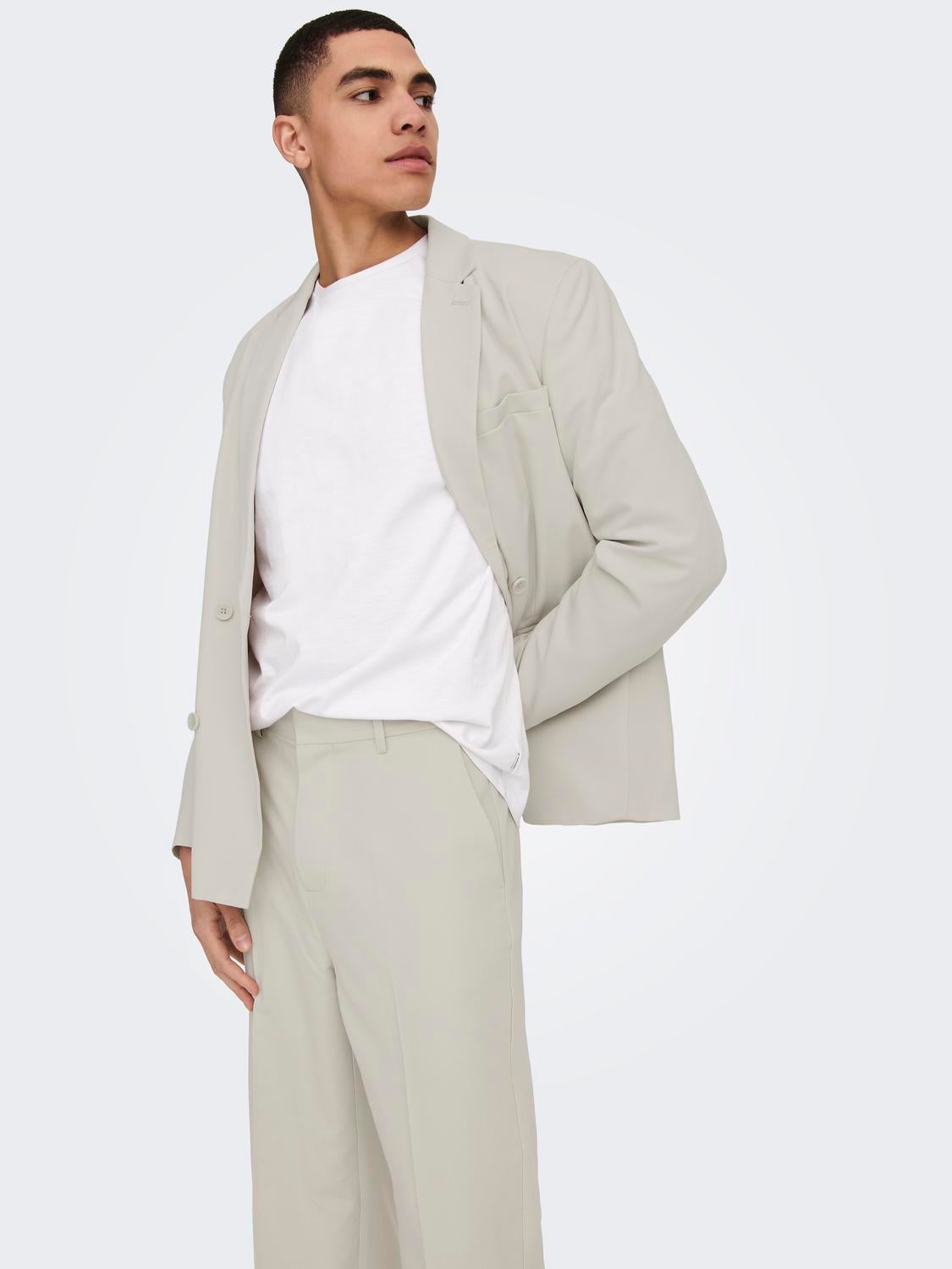 Gray blazer khaki discount pants