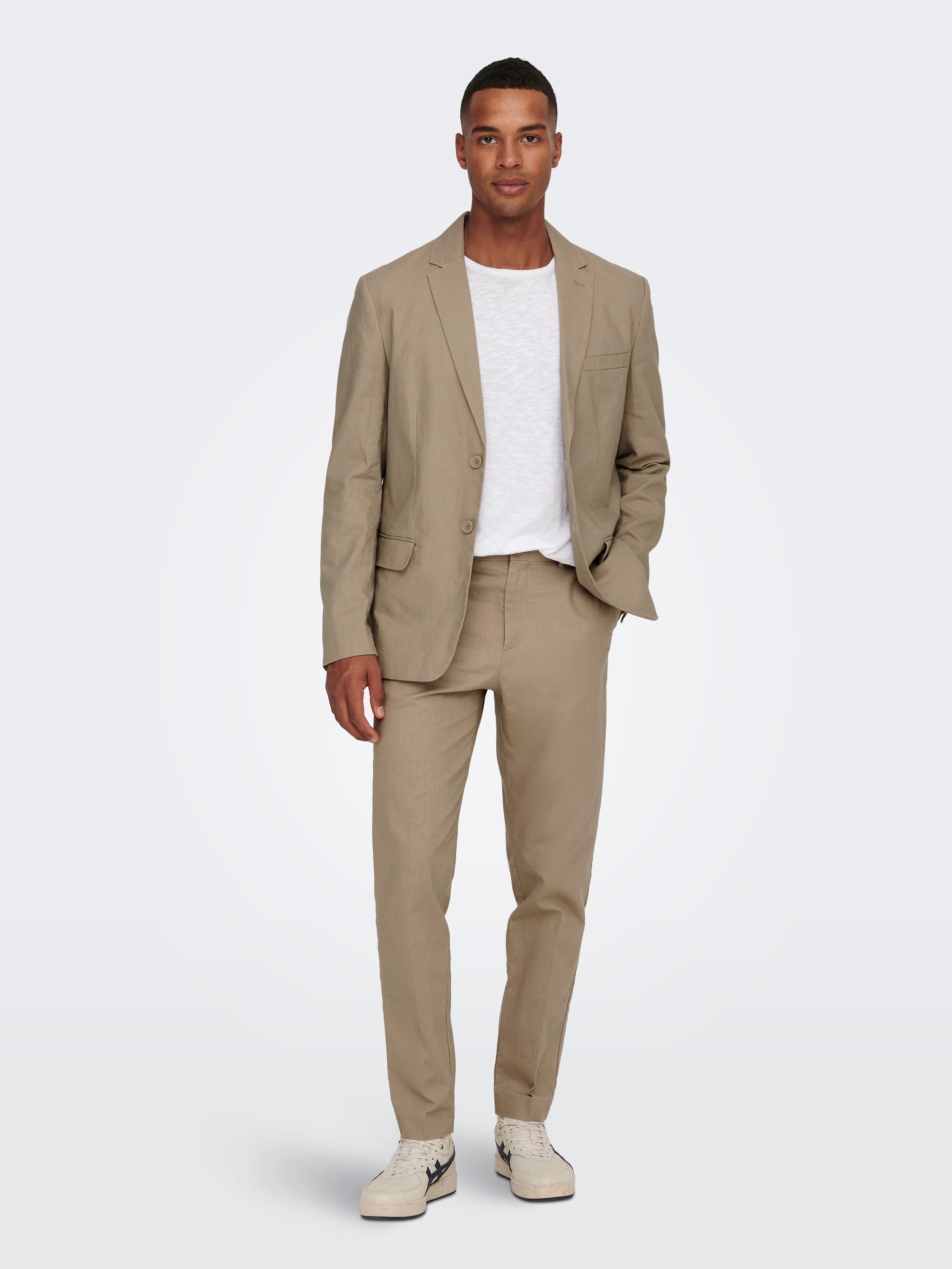 Linen jacket shop with chinos