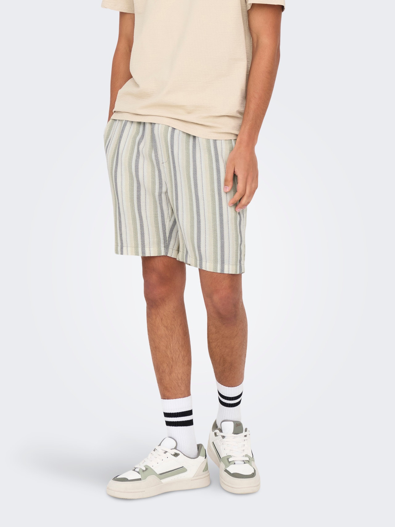 ONLY & SONS ONSTREV Mid waist Regular Fit Shorts -Seagrass - 22026950