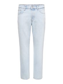 ONLY & SONS ONSEDGE Vidutinio aukščio juosmuo Tiesus kirpimas Džinsai -Light Blue Denim - 22026986