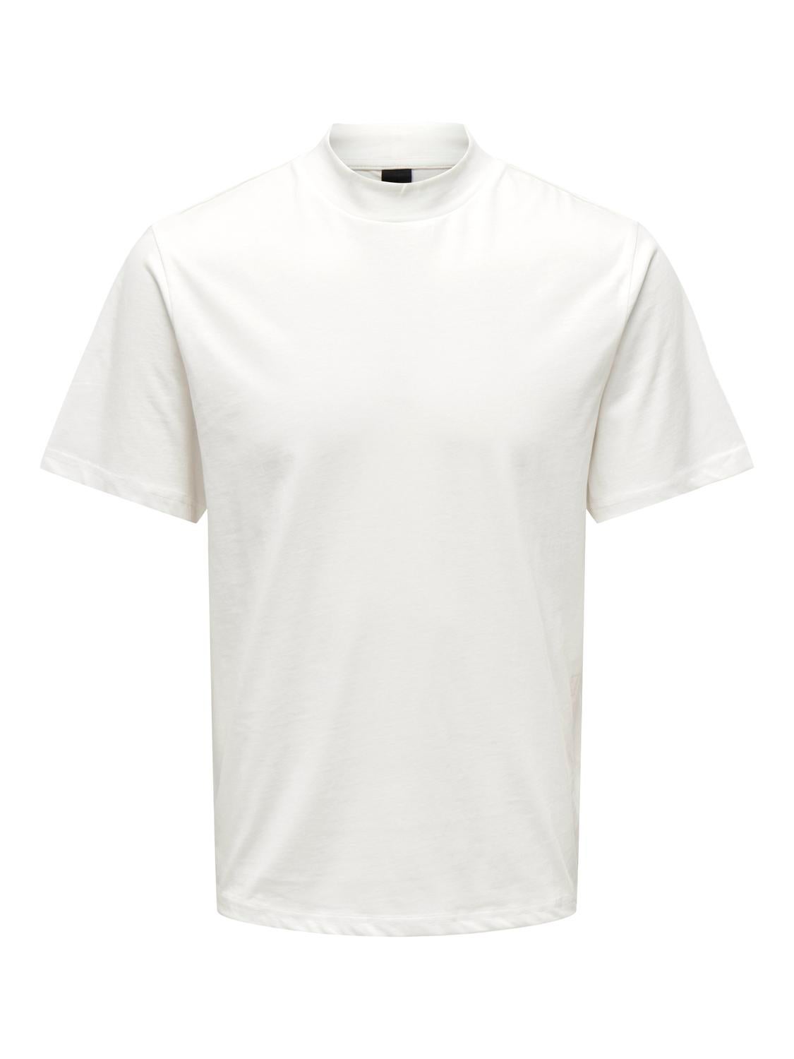 Regular Fit Round Neck T Shirt White ONLY SONS