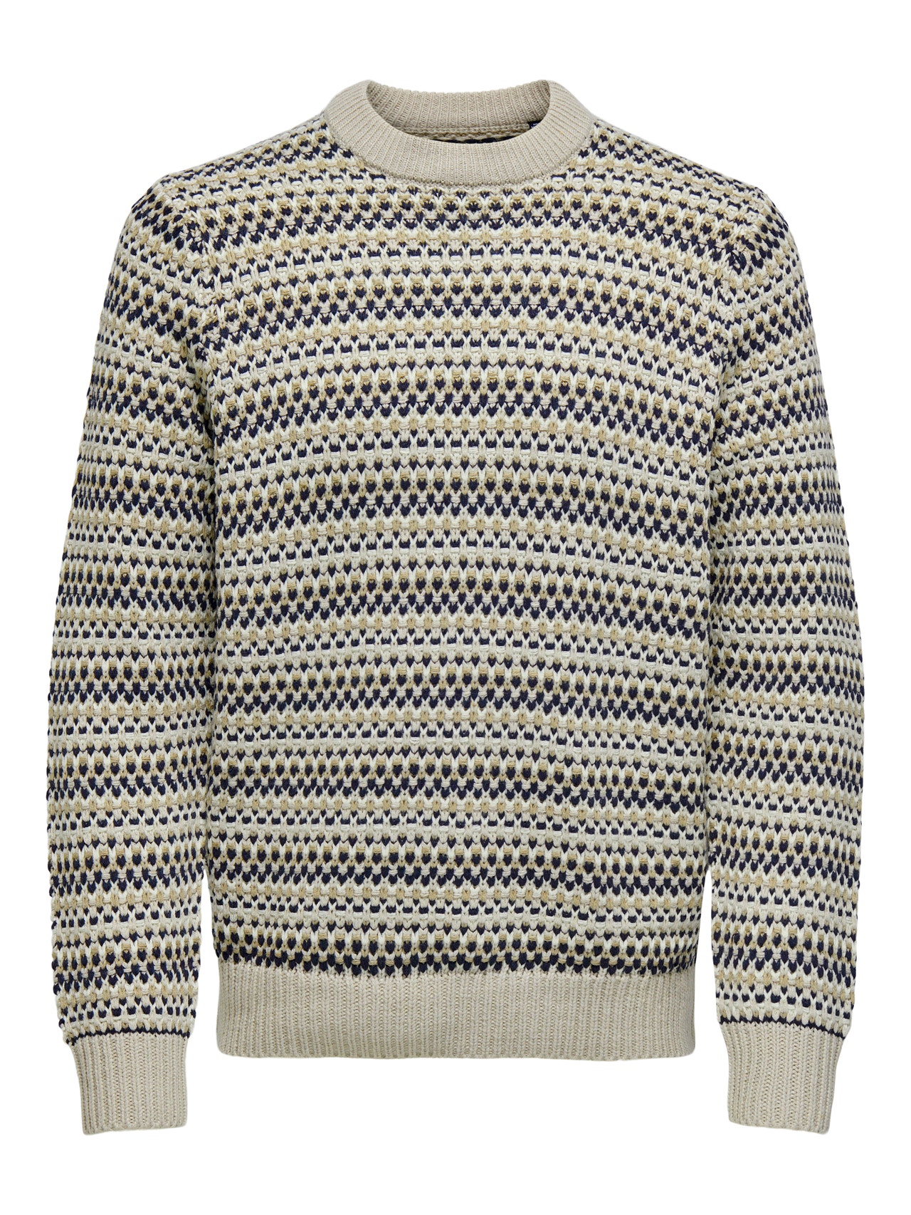 ONLY & SONS Crewneck striktrøje -Silver Lining - 22027268