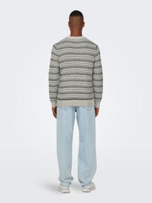 ONLY & SONS Crewneck knitted pullover -Silver Lining - 22027268