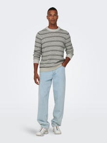 ONLY & SONS Pullover Regular Fit Girocollo -Silver Lining - 22027268