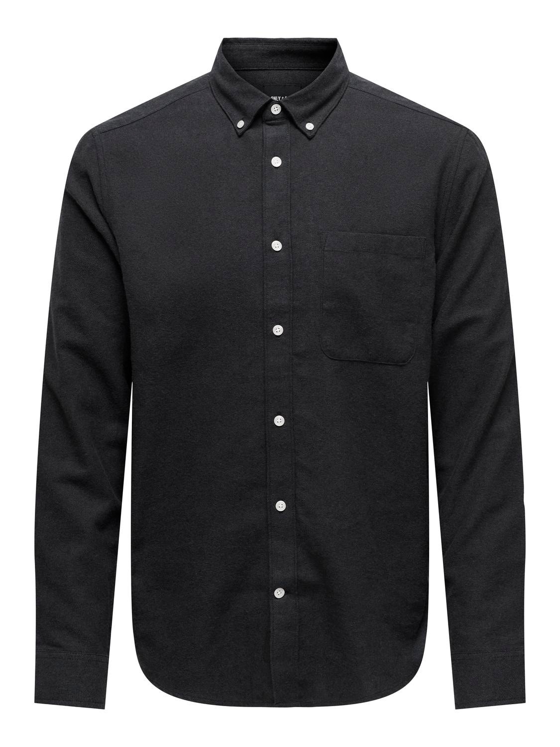 ONLY & SONS Camisas Corte slim Cuello de camisa -Black - 22027307