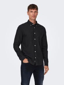 ONLY & SONS Chemises Slim Fit Col chemise -Black - 22027307