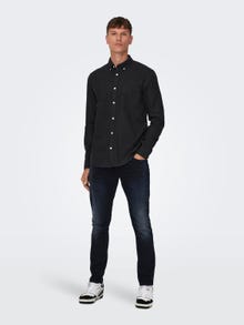 ONLY & SONS Slim Fit Skjortekrage Skjorte -Black - 22027307