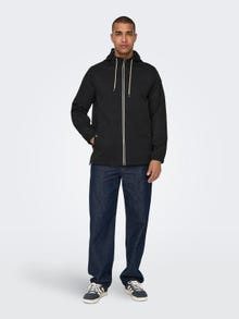 ONLY & SONS Hood with string regulation Jacket -Black - 22027439