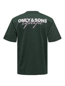 ONLY & SONS Locker geschnitten Rundhals T-Shirt -Darkest Spruce - 22027495