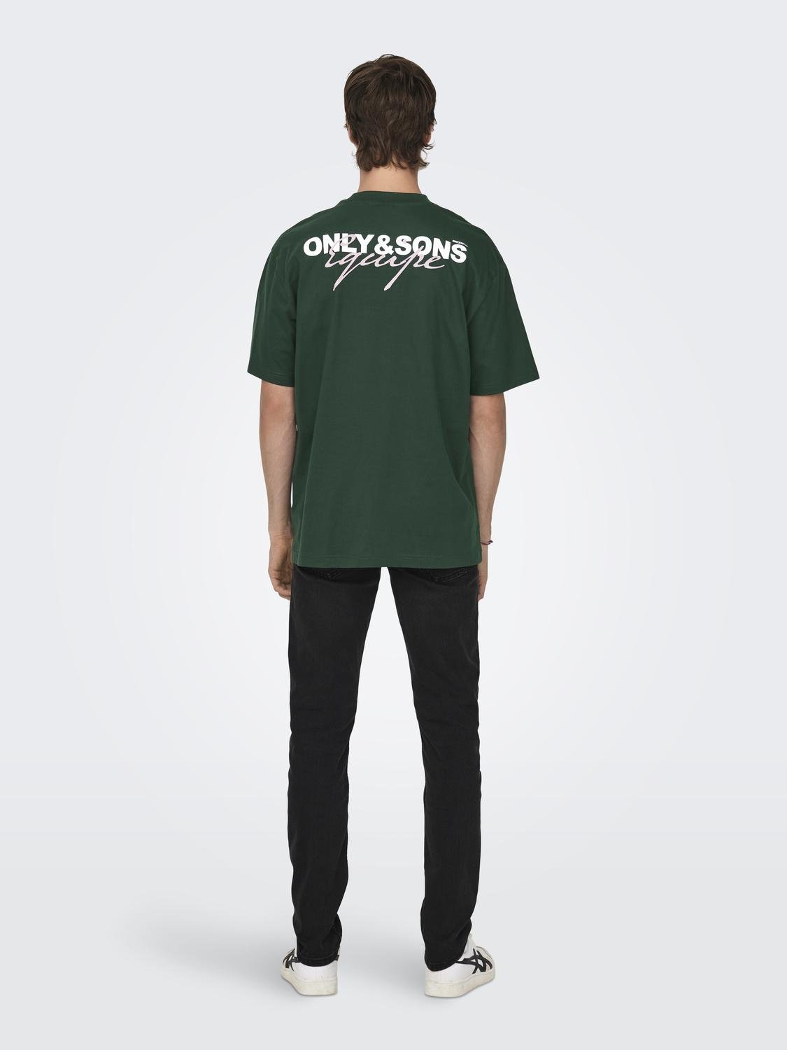 ONLY & SONS Oversized o-hals t-shirt -Darkest Spruce - 22027495