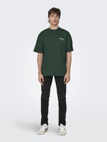 ONLY & SONS Oversized o-hals t-shirt -Darkest Spruce - 22027495