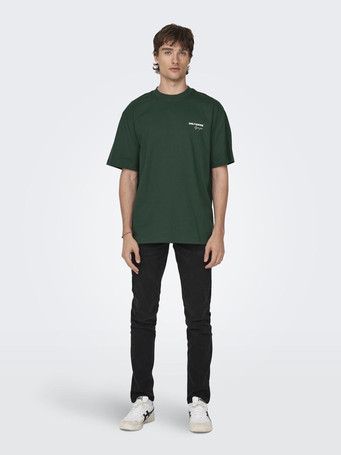 ONLY & SONS Relaxed fit O-hals T-shirts -Darkest Spruce - 22027495