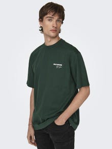 ONLY & SONS Locker geschnitten Rundhals T-Shirt -Darkest Spruce - 22027495