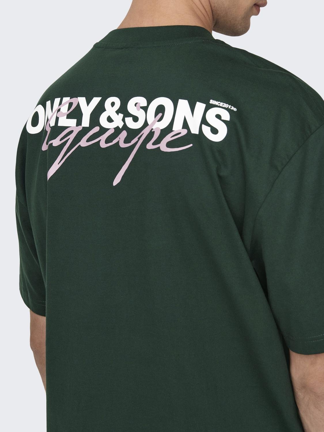 ONLY & SONS Relaxed fit O-hals T-shirts -Darkest Spruce - 22027495