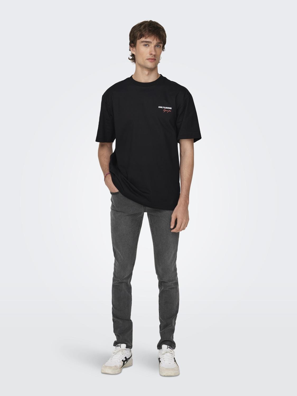 ONLY & SONS T-shirts Relaxed Fit Col rond -Black - 22027495