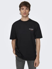 ONLY & SONS Relaxed fit O-hals T-shirts -Black - 22027495
