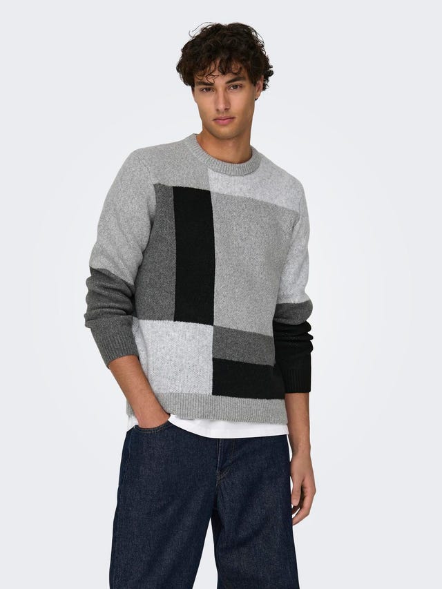 ONLY & SONS O-neck knitted sweat - 22027697