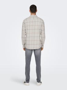 ONLY & SONS Chemises Regular Fit Col chemise -Light Grey Melange - 22027786