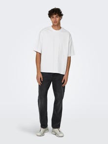 ONLY & SONS T-shirts Oversize Fit Col rond -Bright White - 22027787