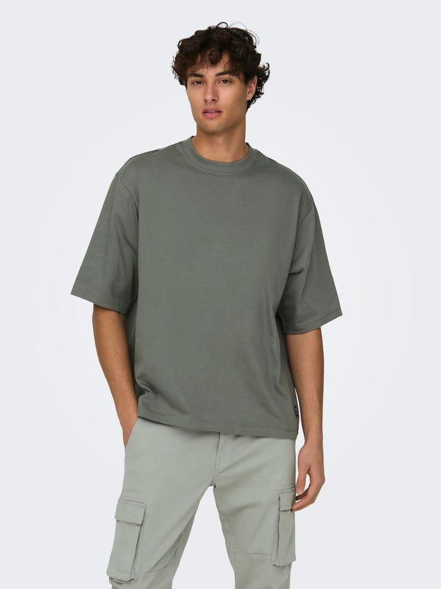 ONLY & SONS T-shirts Oversize Fit Col rond - 22027787