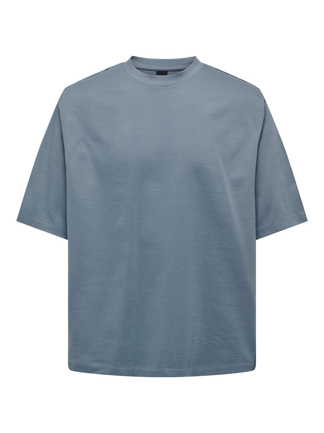 ONLY & SONS Oversize Fit Round Neck T-Shirt -Flint Stone - 22027787
