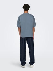 ONLY & SONS Camisetas Corte oversized Cuello redondo -Flint Stone - 22027787