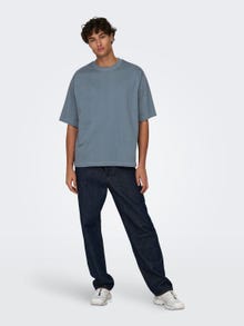 ONLY & SONS Oversized fit O-hals T-shirts -Flint Stone - 22027787