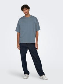 ONLY & SONS Oversized Fit O-hals T-skjorte -Flint Stone - 22027787