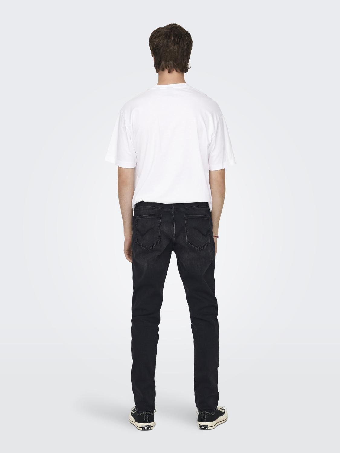 ONLY & SONS ONSRope Slimtape Denim Jeans -Black Denim - 22027844