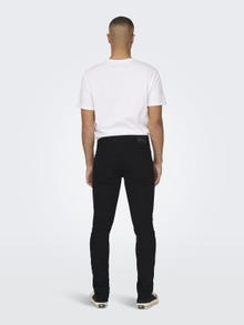 ONLY & SONS Slim fit Mid rise Jeans -Black Denim - 22027899